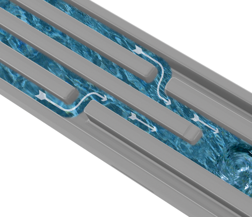 Optimierte Rippenführung für schnellen Ablauf